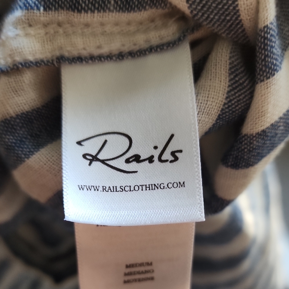 Rails Blue and White Striped Charli Boho Casual Shirt - Picture 11 of 13